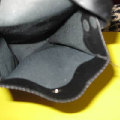 lightly used genuine BOSS vinyl pouch for FV300H, FV300L, and similar size size Boss pedals (NO pedal included) 1990s - Black Vinyl Exterior / Black Thin Canvas Interior image 20