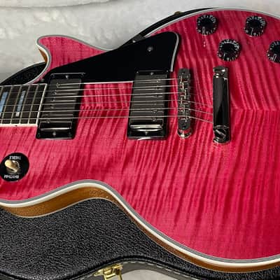 NEW! Gibson Dealer Select Custom Shop Les Paul Custom AAA Reverse Chevron Figured Top - Transparent Pink - Authorized Dealer - WOW! 8.8 lbs - G06630 imagen 10