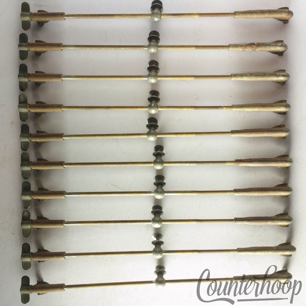 Leedy 10x Snare/Tom Drum x9" Single-Tension T-Rods+Claws+Eyelet Lugs Nickel 10s — main photograph