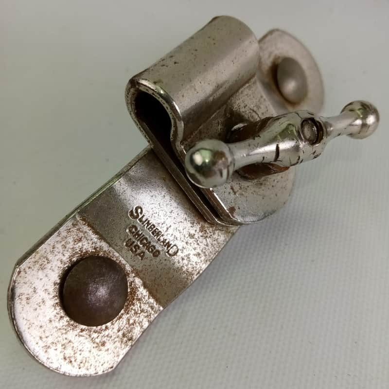 *Slingerland Bass Drum Cymbal L-Arm Mount Nickel Vintage 40s-50s USA Radio King* image 1