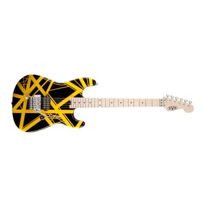 EVH Striped Series 6-String Electric Guitar (Black with Yellow Stripes) w/Case image 4