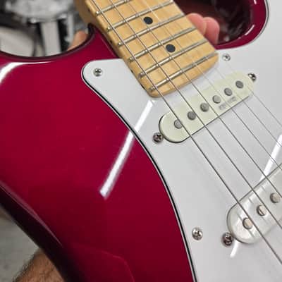 Fender Jimmy Vaughn Partscaster Strat W/ Highway 1 Neck & Kinman PUs - 2006 - Candle Apple Red W/ HSC (C016-26) image 13