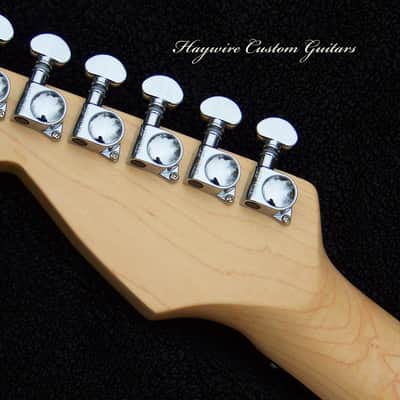 XX- Wide 2" Neck (51 mm)Sea Foam Green Grover 406C Locking Tuners Mahogany Strat 2025+ 3 Matching Humbucking Custom Pickups+Treble Bleed + 3 Coil Spit Toggles + Kill Switch + Leveled, Crowned and Polished Frets with Full Setup! image 6