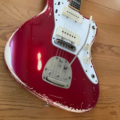Fender MIJ JM66B Jazzmaster 1990's Candy Apple Red Nitro Relic Duncan Antiquities Spitfire Wide Bevel Pickguard image 2