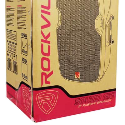 2) Rockville SPG84 8“ Passive 800W DJ PA Speakers ABS Lightweight Cabinet 4 Ohm image 3