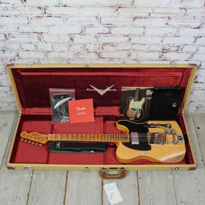 Fender - CuNiFe Blackguard Bigsby Heavy Relic - Telecaster Electric Guitar w/ 1-Piece Quartersawn Maple Neck - Aged Nocaster Blonde - w/ Deluxe Hardshell Case - x5006 image 24