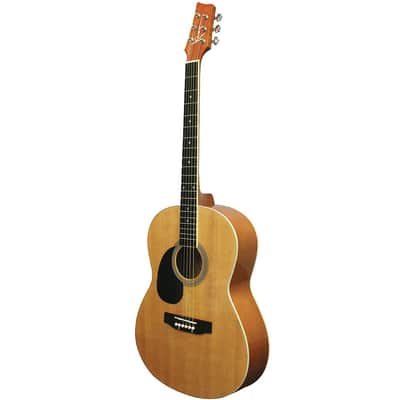 Kona K391L Left-Handed Parlor Acoustic Guitar, Natural image 1