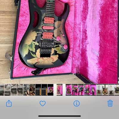 AUTOGRAPHED Ibanez JEM77-FP Steve Vai Signature 1988 - 2004 - Floral Pattern image 10