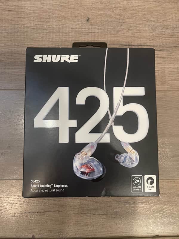 FACTORY SEALED Shure SE425-CL 2010s - Clear image 1