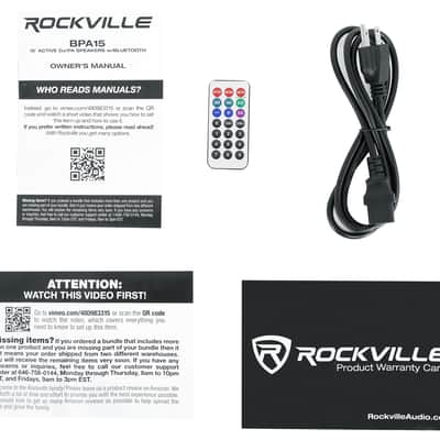 Rockville BPA15 15" 800w Powered DJ PA Speaker w/ Bluetooth + Padded Slip Cover image 17