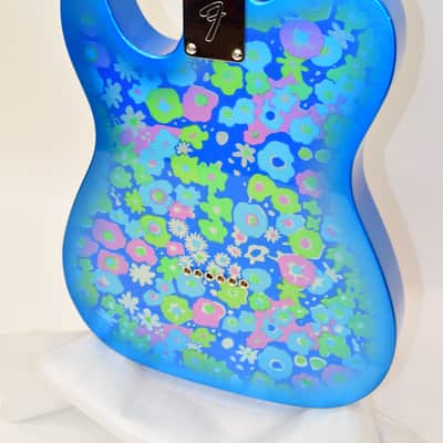 2022 Fender Vintage Custom '68 Telecaster NOS Electric Guitar, Maple Fingerboard, Blue Flower w/ Case image 12