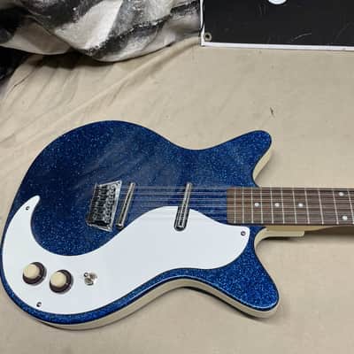 Danelectro 59M 12SDC 12-string Guitar MIK Made In Korea Blue Sparkle image 2