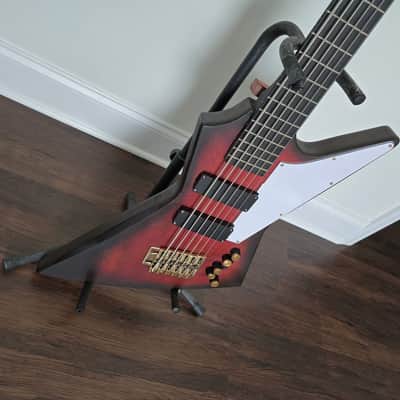 6-String Explorer Bass Oxbloodburst image 8
