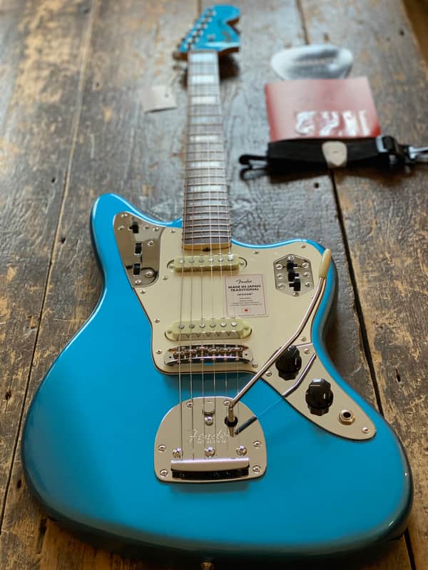 Fender Japan Limited Edition Jaguar FSR Lake Placid Blue with Matching Headstock, Block Inlays and Neck Binding