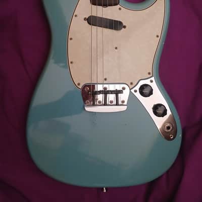 1966 Fender Musicmaster II Daphne Blue all original w/case | Reverb