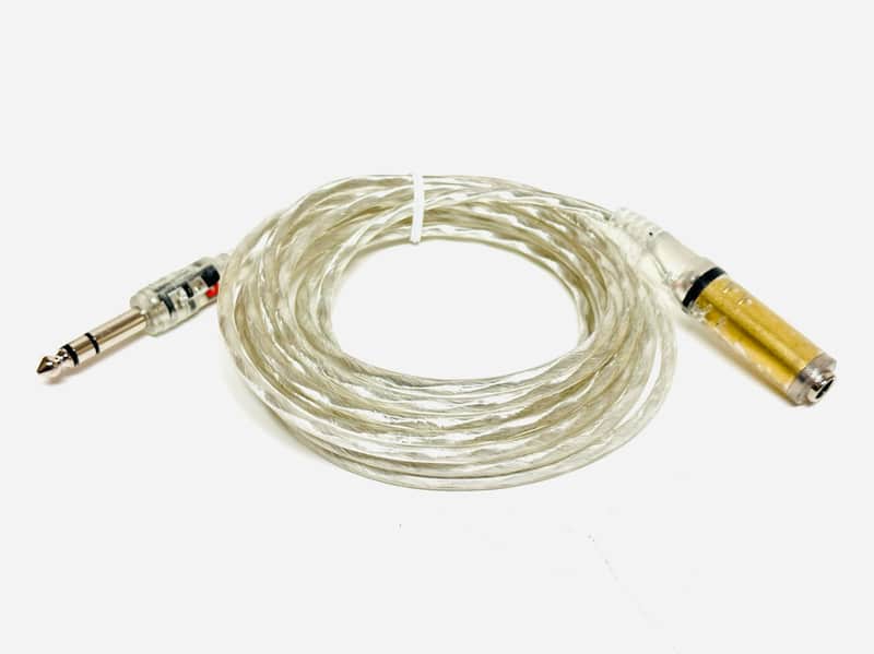 10ft Extension Transparent Aux Clear Dual Trigger Long Cable for Roland or Alesis Drum Pads Extender image 1