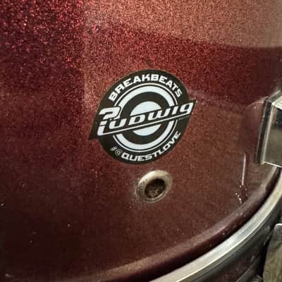 Ludwig Questlove Breakbeats Bass Kick Drum 16x14" Wine Red Sparkle image 4