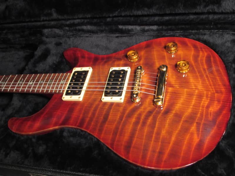 PRS Limited Edition 1990 Amber Burst Signed Headstock Redwood Top Semi Hollow NM OHSC image 1