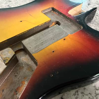 Vintage 1960’s Framus Strato BASS Guitar body image 2