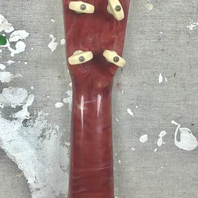 Vintage Maccaferri Islander Ukulele Red MOTS-Plastic 1960's White Poor Condition image 6