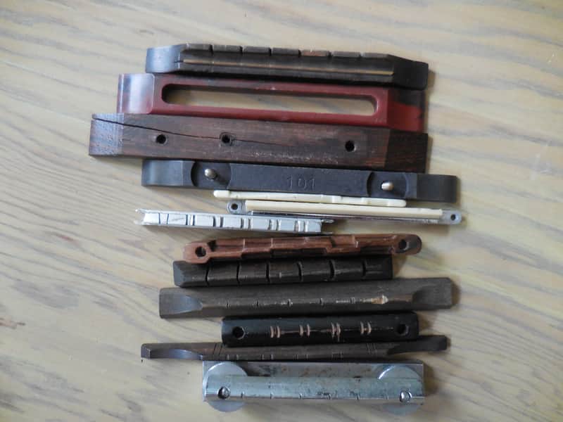 Vintage Bridge and Saddle Lot Kay, Teisco, 12+ Misc. PCS image 1