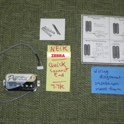 ONE new old stock A+ Epiphone ACPNHZCN-4 Alnico Classic Pro NECK, ZEBRA Humbucker, 7.7k Alnico V, Quick Connect, 4 conductor + screws & springs (2023) part of Epiphone's Pro Series Line of Humbuckers - which is called ProBUCKER image 1