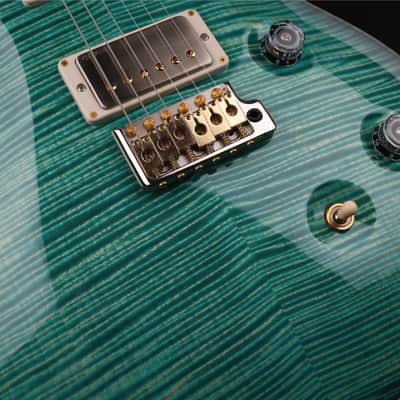 PRS 2016 Private Stock Custom 24 in Bahama Blue Smoked Burst w/Curly Maple Top, Swamp Ash Back & Backplates, Curly Maple Fretboard, Curly Maple Neck, Phase III Locking Tuners w/Curly Maple Buttons & Stained Curly Maple w/Paua Outline Inlays image 24