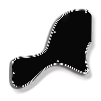 5 ply Black/White WIDE BEVEL Pickguard for Epiphone Les Paul Junior Special Humbucker image 2