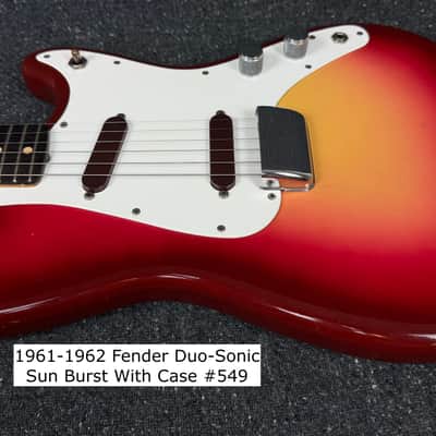 1961-1962 Fender Duo-Sonic SunBurst (#549) Original Vintage Finish/Body+Case image 6