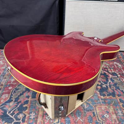 Yamaha ES-335 Style Model SA-700 Semi Hollow Persimmon Red - 1980 image 11