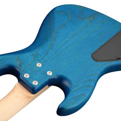 Sadowsky MetroLine 21-Fret Vintage J/J Bass-Swamp Ash Body-4 String-Ocean Blue Transparent Satin image 6