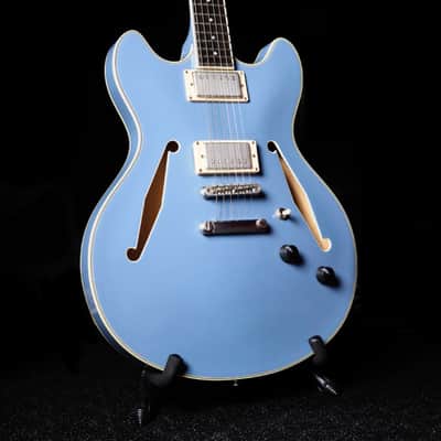 D'Angelico DAEDCTSLBSNS EXCEL DC TOUR Double Cutaway Semi-Hollow Body 3 Piece Maple/Walnut/Maple Neck 6-String Electric Guitar w/Gig Bag image 9