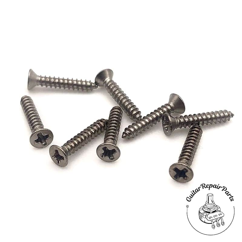 Humbucker Pickup Mounting Ring Screws #2 x 1/2" Countersunk (8 pcs) - Nickel image 1
