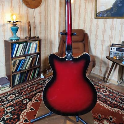 Jolana Spesial Tornado Vintage Electric Guitar Soviet USSR Tremolo bar 360 Strat Semi Hollow image 10