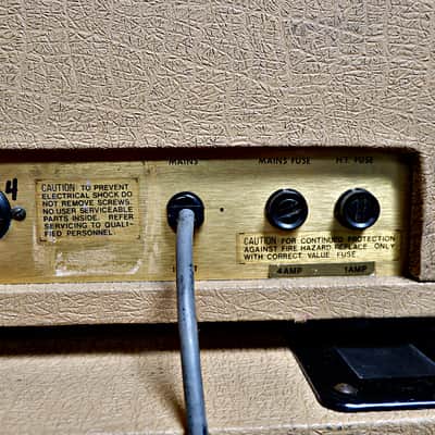 Vintage Marshall JMP 2203 MKII Master Lead 100-watt Amp Head w/ Matching 4x12 Speaker Cab - Fawn Tolex image 17