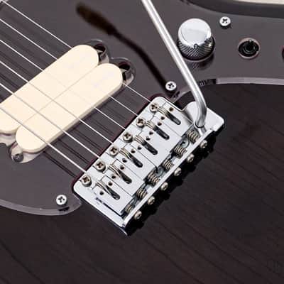 1991 Levinson Blade MG-2 Offset Electric Guitar Trans Black w/ Active EQ/Boost, Japan image 8