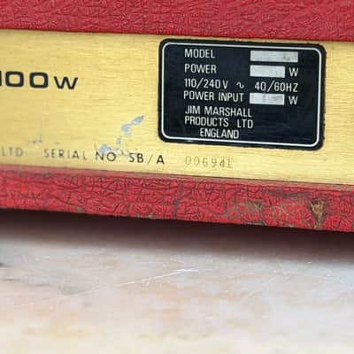 Marshall JMP SuperBass 100w anno 1979 Red Tolex image 8
