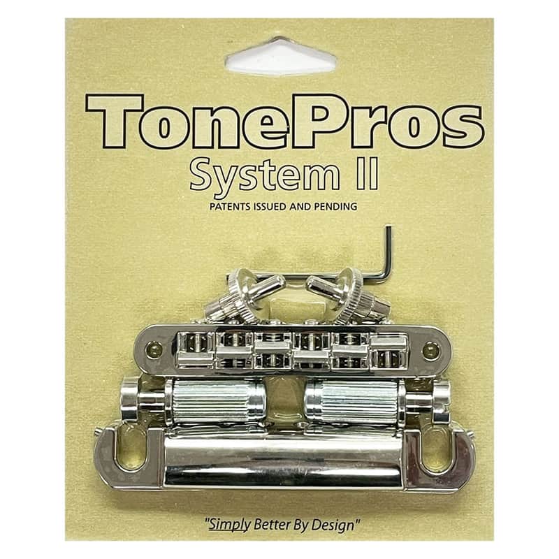 TonePros TonePros LPS02 Nashville Tune-o-matic Bridge and Tailpiece Set - Nickel - New