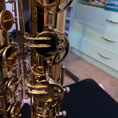 Mendini by Cecilio Semi-Pro Baritone Saxophone 2023 - Gold Lacquer image 18
