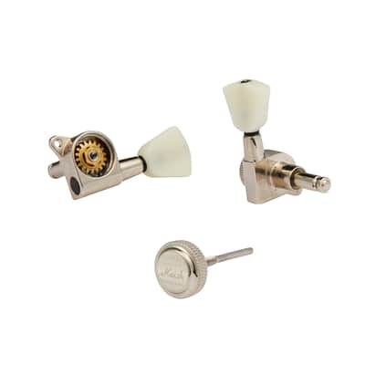 KAISH 3x3 Off White Keystone Locking Tuners 18:1 Guitar Tuning Keys Locking Tuning Machines for LP/Les Paul/SG/ES or Acoustic Guitars Nickel image 3