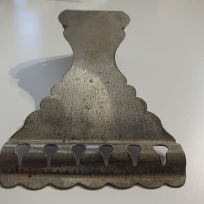 Kay Flat Top Guitar Tailpiece Authentic Vintage Part Circa-1950s-1960s-Chrome image 6