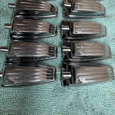 Ludwig Lot of 10 Vintage WFL Large Classic Bass Drum or Tom Lugs #002 50s 60s - Chrome image 3