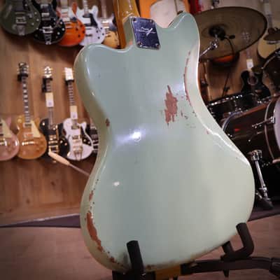 Fender Custom Shop 1963 Jazzmaster Relic Aged Surf Green image 8