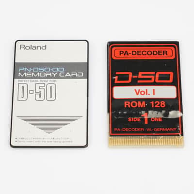 Roland PN-D50-00 & PA Decoder D-50 2-Sided ROM Memory Cards #54297