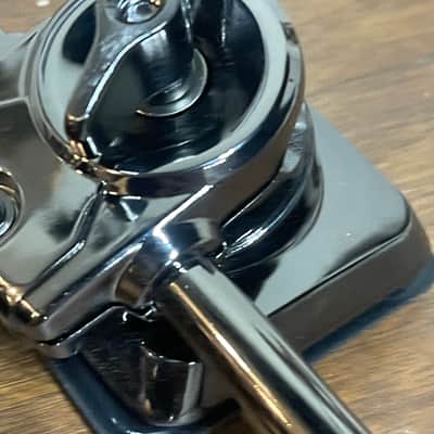 Tama Black Nickel Drum Spurs w Mounts Complete Pair image 8