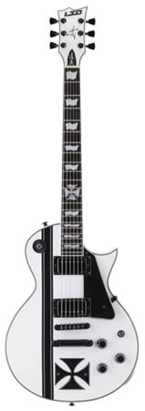 ESP LTD James Hetfield Iron Cross Electric Guitar with Case Snow White image 1
