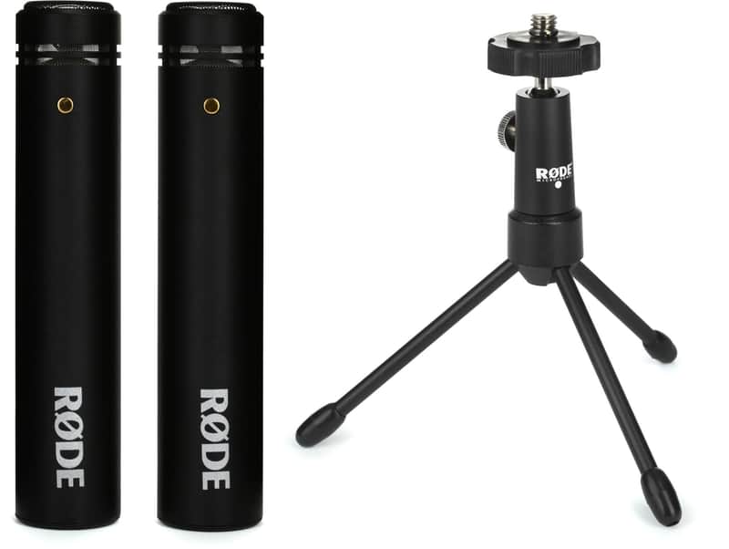Immagine Rode M5 Small-diaphragm Condenser Microphone - Matched Pair Bundle with Rode Tripod Mini Microphone Stand - 1