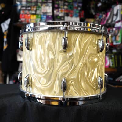 Vintage 1970s Gretsch USA 14" Maple Tom - Yellow Satin Flame | 10x14" image 10