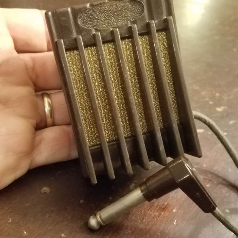 Turner Rare 162 Crystal harp mic lo-fi Hi-Z vintage 1950s - brown and gold image 1