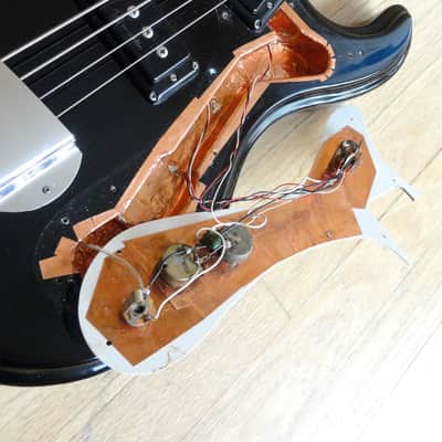 1970s Mosrite Firstman Vintage Electric Bass Guitar Black Mark I Japan Avenger image 15